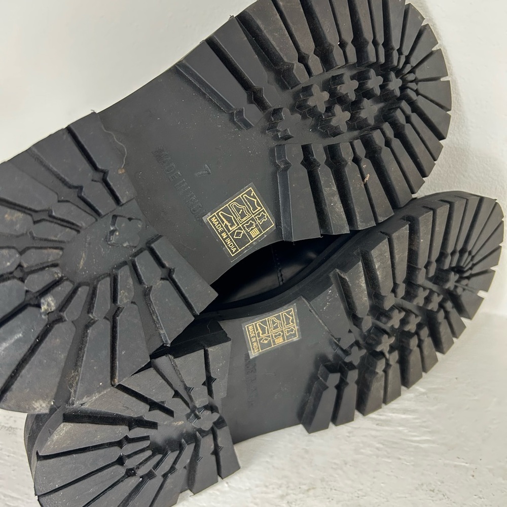 Free People Black Leather Loafers - Picture 7 of 8